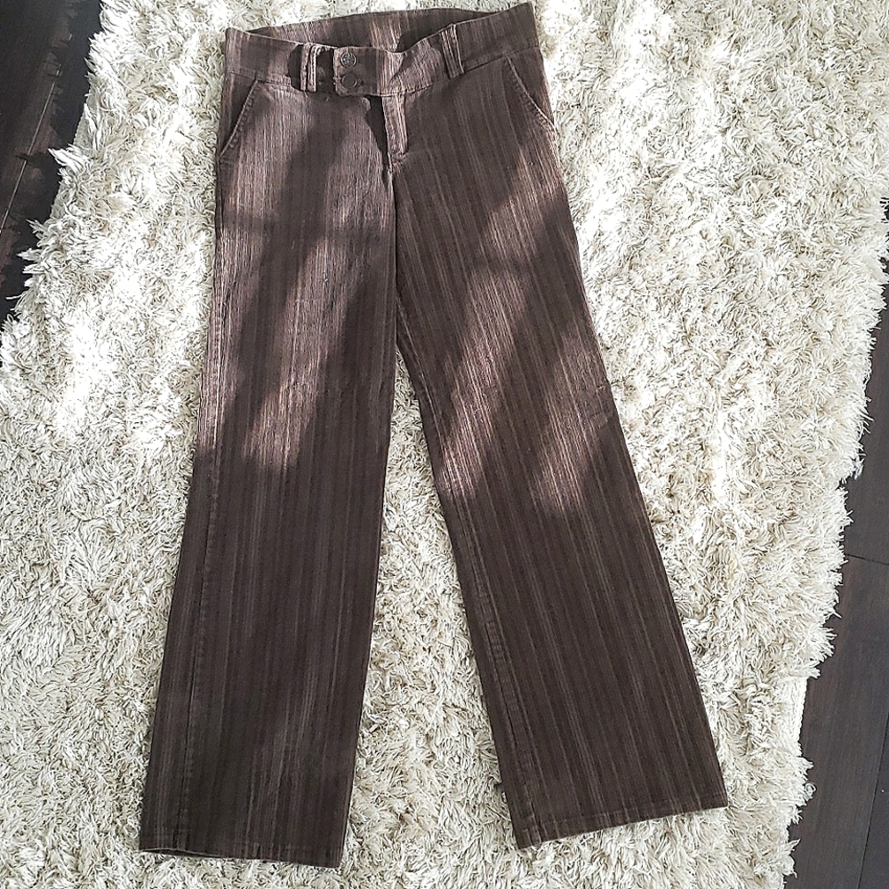 Faded brown striped corduroy bottoms